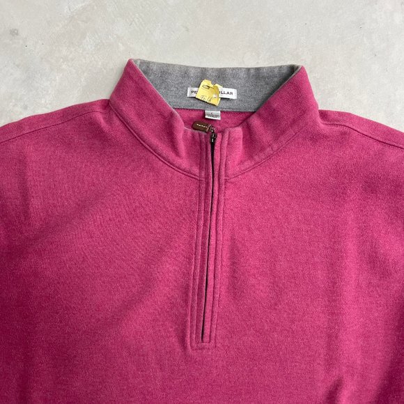 PETER MILLAR Cotton Crown Comfort Mens 1/4 Zip  Sweater Size large - Picture 2 of 5
